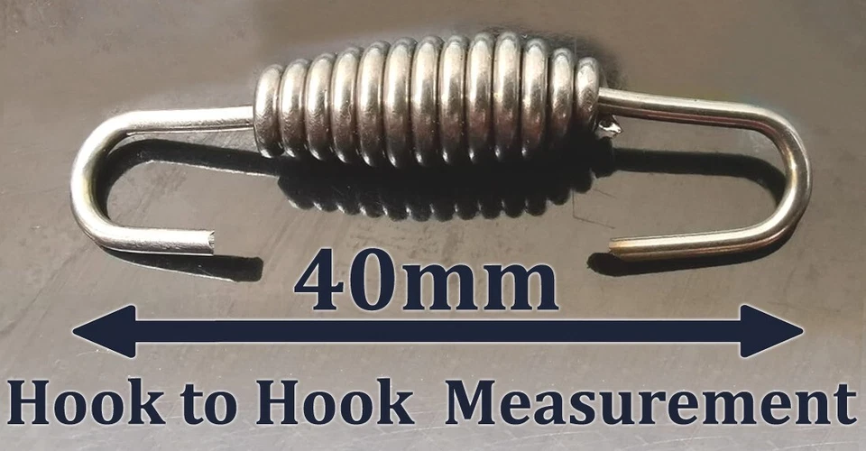 2 Stück Edelstahl Auspufffedern 40 Bis 80 Mm / Expansionskammern Micron - Bild 2 von 2