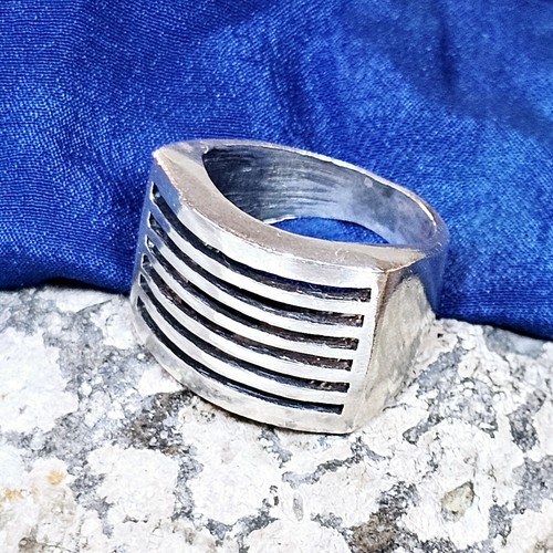 Modernist Ring Handwerker 925 Silber Größe 54 5,7 g oben aktualisiert - Bild 6 von 24