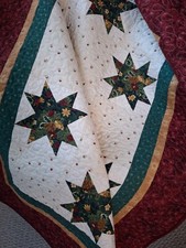 "Classic Holidays" Handmade Festive Holiday Colors 100 Cotton Machine Quilted