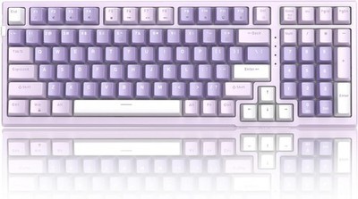SKY98 Violet Wired Gasket Keyboard, Creamy Violet Switches, Hot-swappable, RGB