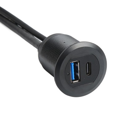 Type C 3.1 To USB 3.0 Flush Mount Cable With LED Indicators Data Transfer Plu CB