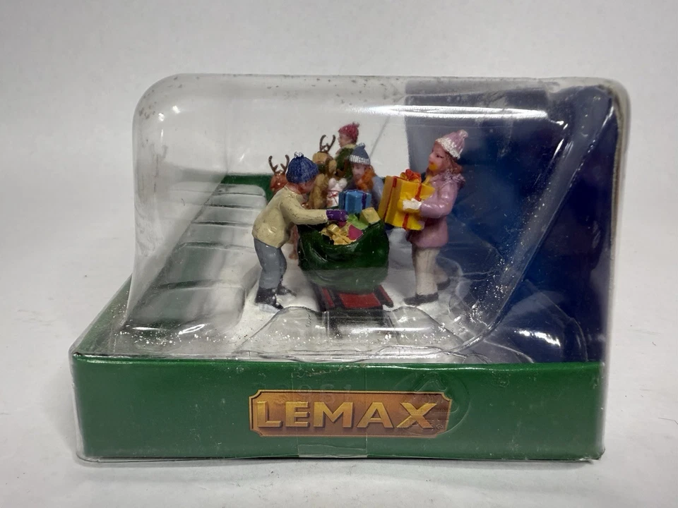 Trineo para perros colección Lemax Village con detalles de mesa de regalos 2012 Navidad C26 Foto 2 de 4