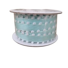 Stampin Up Pool Party Pompom Ribbon 5/8" x 10 Yards New/Sealed SH