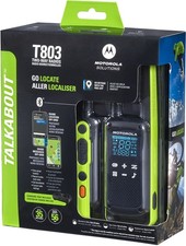 Motorola Talkabout T803 2-Way Radios Pair Waterproof Long-Range Walkie Talkies