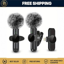 Wireless Lavalier Microphone iPhone Android Mini Clip-On Video Mic HITOZON