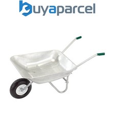 Draper 65L Garden Barrow Wheelbarrow Galvanised 31619 Cart Pneumatic Tyre