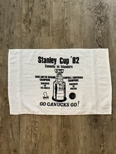*RARE*-1982 Vancouver Canucks Stanley Cup Finals ‘GO CANUCKS GO’ White Towel