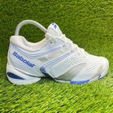 Babolat V-Pro 2 All Court Womens Size 7 White Blue Athletic Tennis Shoes Sneaker