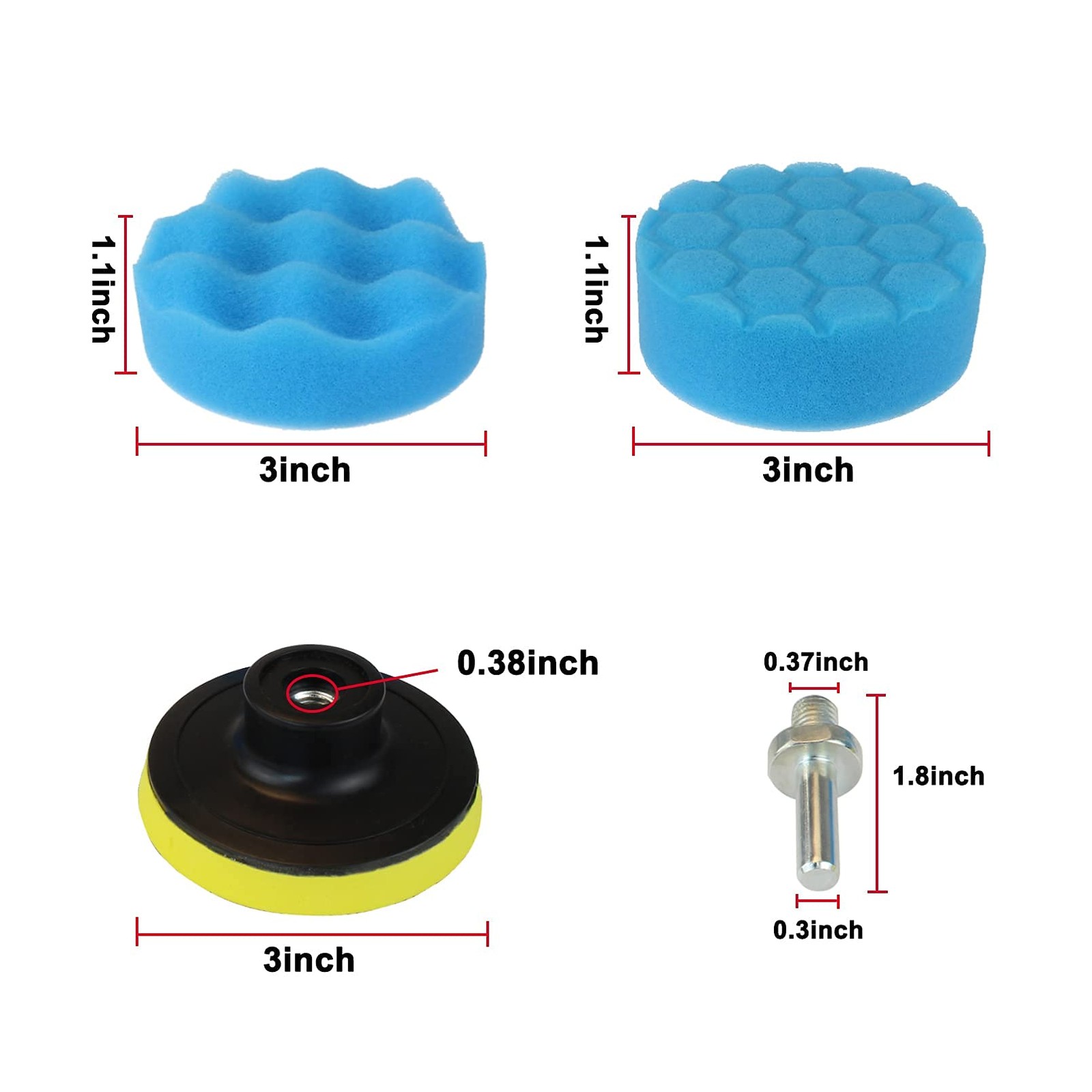 Car Foam Polishing Buffing Kit, Polishing Buffing Pads, Wool Pads,Polishing &...