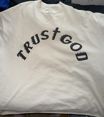 Kanye West Coachella SUNDAY SERVICE Trust God Beige CPFM T Shirt Size L