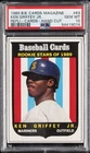 1989 BASEBALL CARDS MAGAZINE REPLI-CARDS HAND CUT #63 KEN GRIFFEY JR RC PSA 10