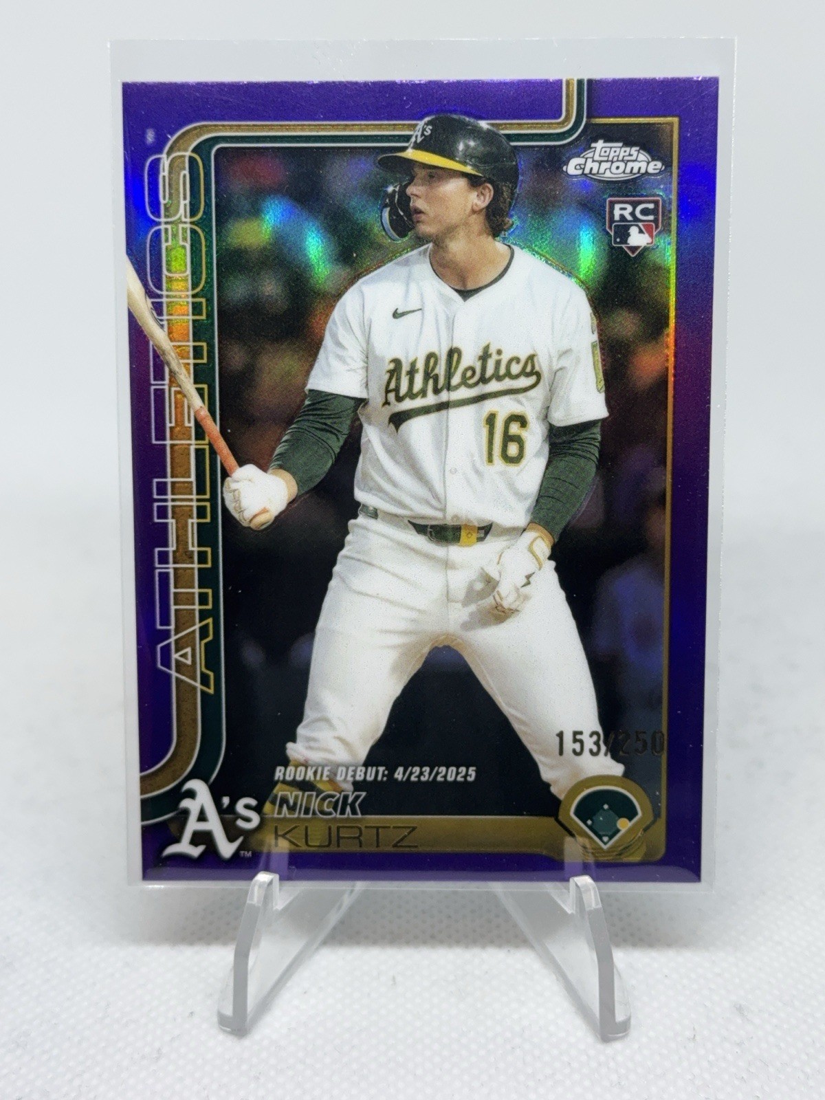 2025 Topps Chrome Update  Nick Kurtz Debut Purple Refractor /250 #USC180