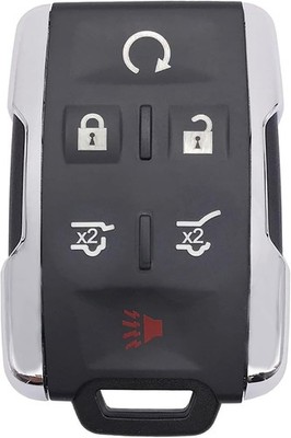 Replacement Keyless Entry Key Fob Cover Case with 6 Buttons for  Color: Silver