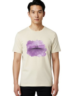 Suspension-Bridge Mens Graphic Tee, 100% Cotton, Casual Summer Wear