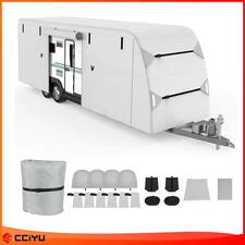 RV Cover 22'-24' Windproof Extra Thick Camper Cover w/ Adhesive Repair Patches