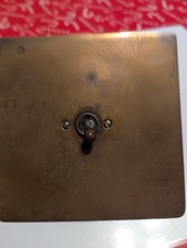 Walsall Antique Deco Toggle Brass Light + Switch Plate