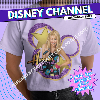 Hannah Montana T-Shirt - Cotton Unisex Oversized - Miley Cyrus - Disney Channel