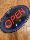 Ultra Bright Led Neon Light Animated Motion with On/Off Open Business Sign Oval