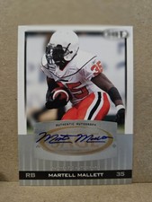 2010 SAGE HIT #A53 Martell Mallett Auto Silver CFL LIONS Arkansas Pine Bluff
