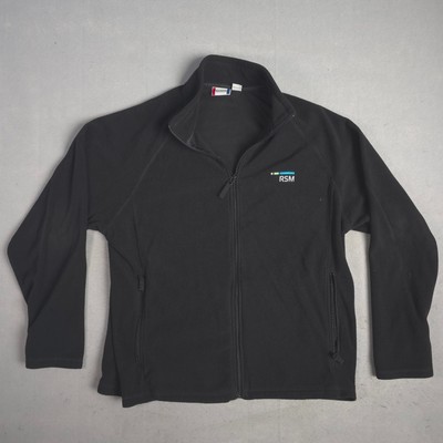 Clique Fleece Jacket Full Zip RSM Logo Black Pullover Coat Mens XL