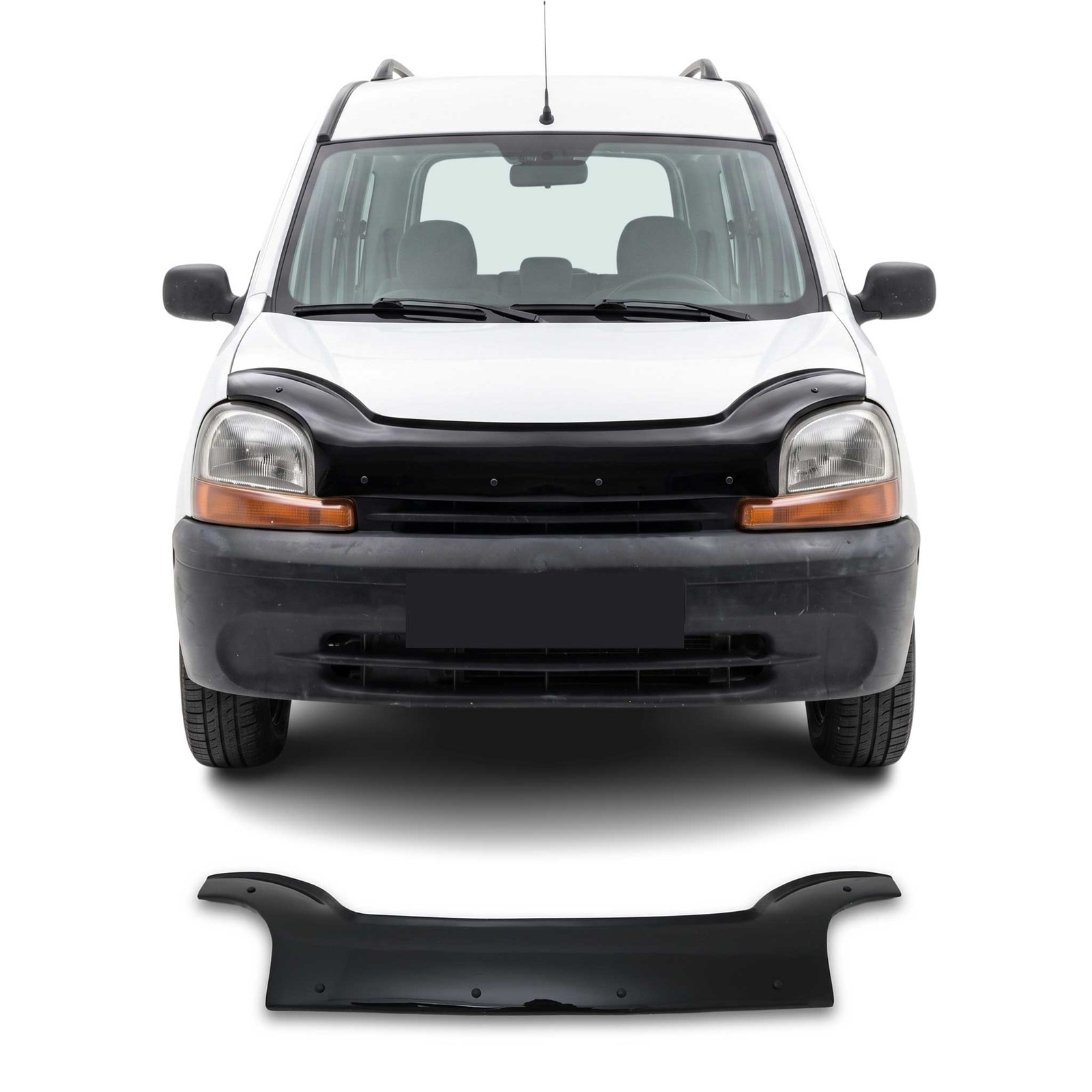 Déflecteur capot Renault Kangoo anti-impact de gravillons acrylique noir