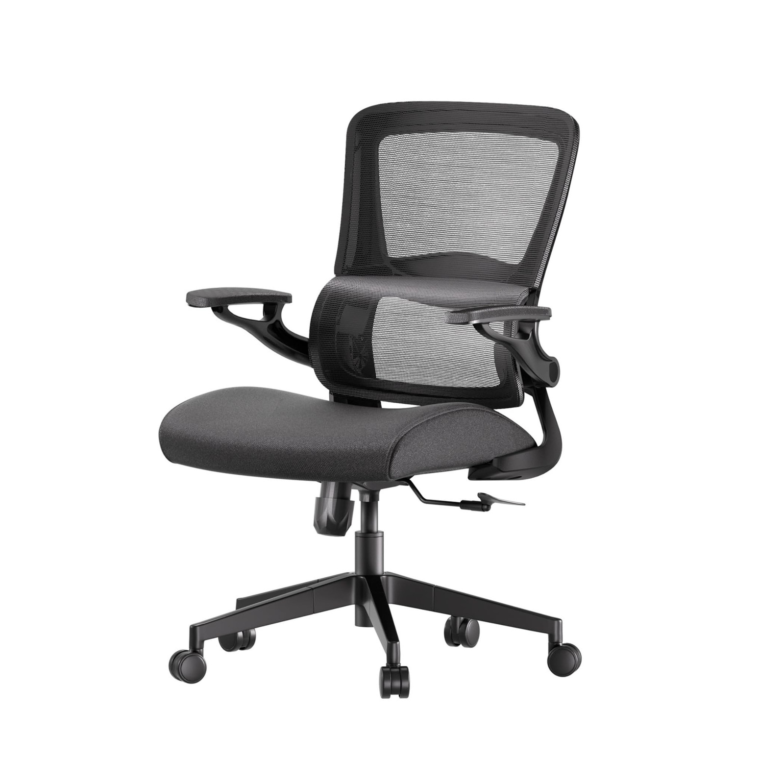 Ergonomic High-Back Mesh Office Chair with 45° Flip-Up Design for Comfortable Desk Work-image