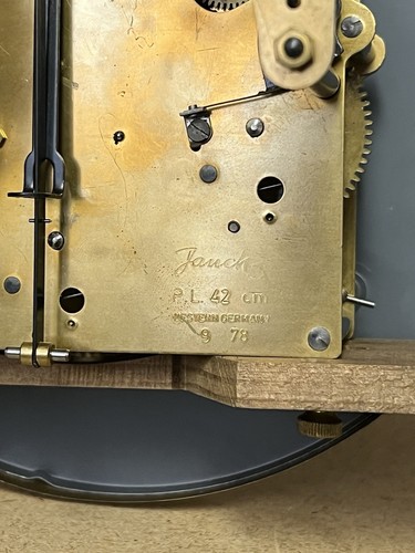 Mouvement d'horloge murale triple carillon allemand Jauch Westminster + étui PL 42 cm 9/78 - Photo 12/23