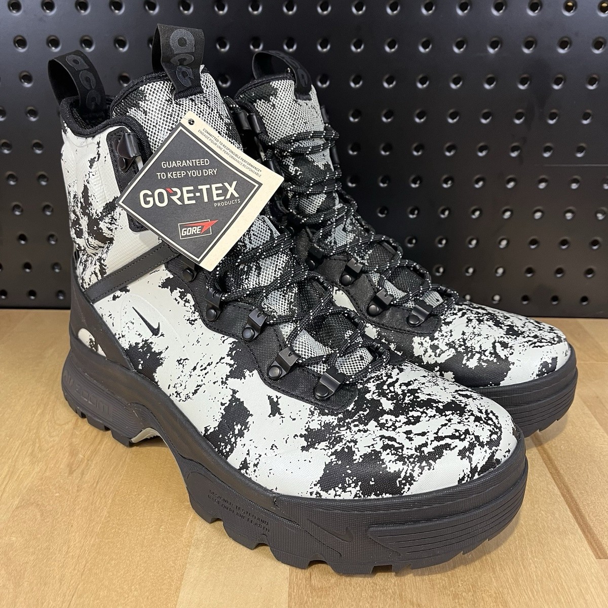 Men's Nike ACG Zoom Gaiadome GORE-TEX Camo Boots IB2328-001 Size