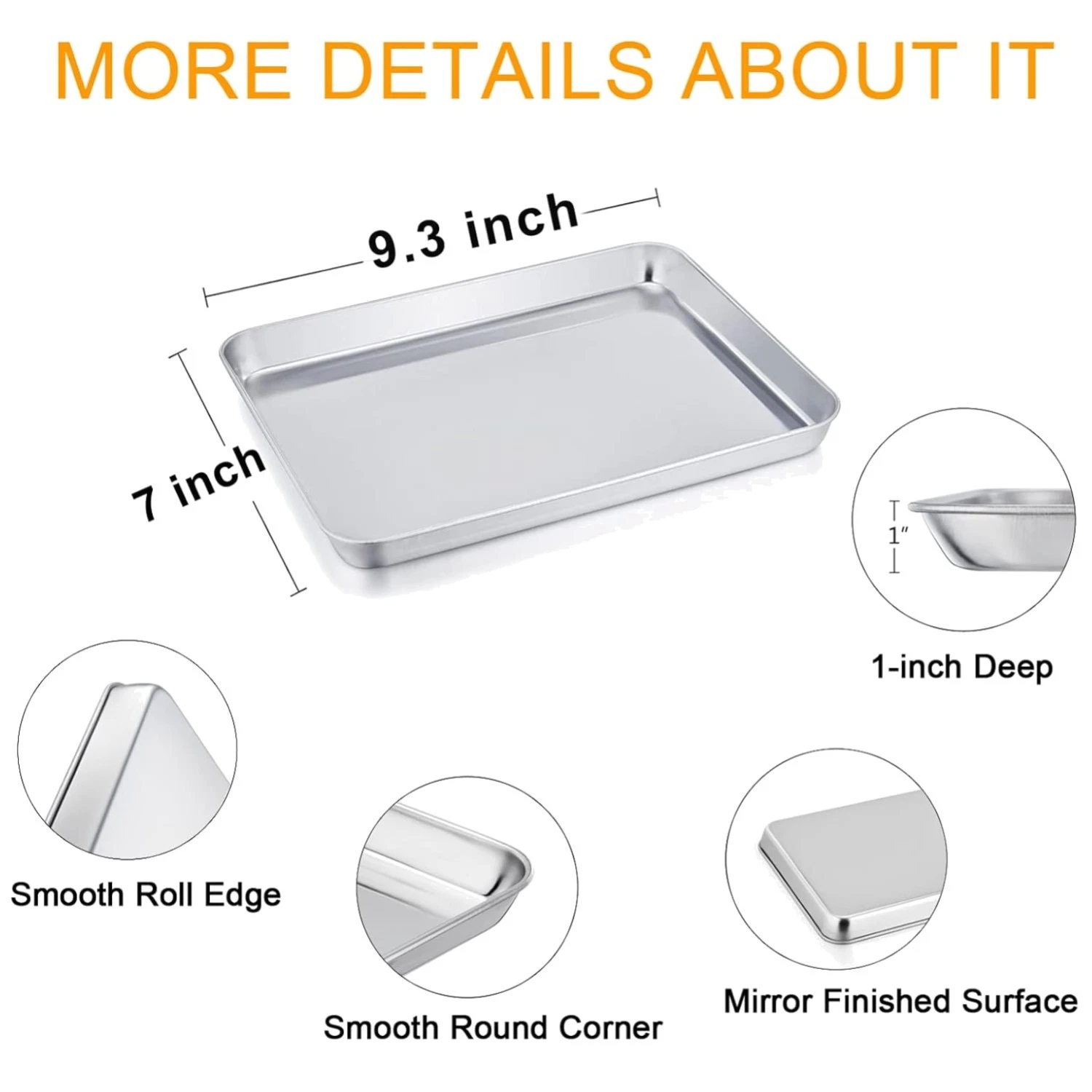 Stainless Steel Toaster Oven Tray and Rack Set