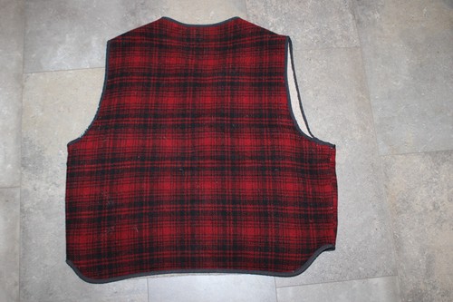 Vintage Woolrich Weste Herren 2XL kariert Wolle Knopfleiste Made USA Outdoor Arbeitskleidung - Bild 12 von 17