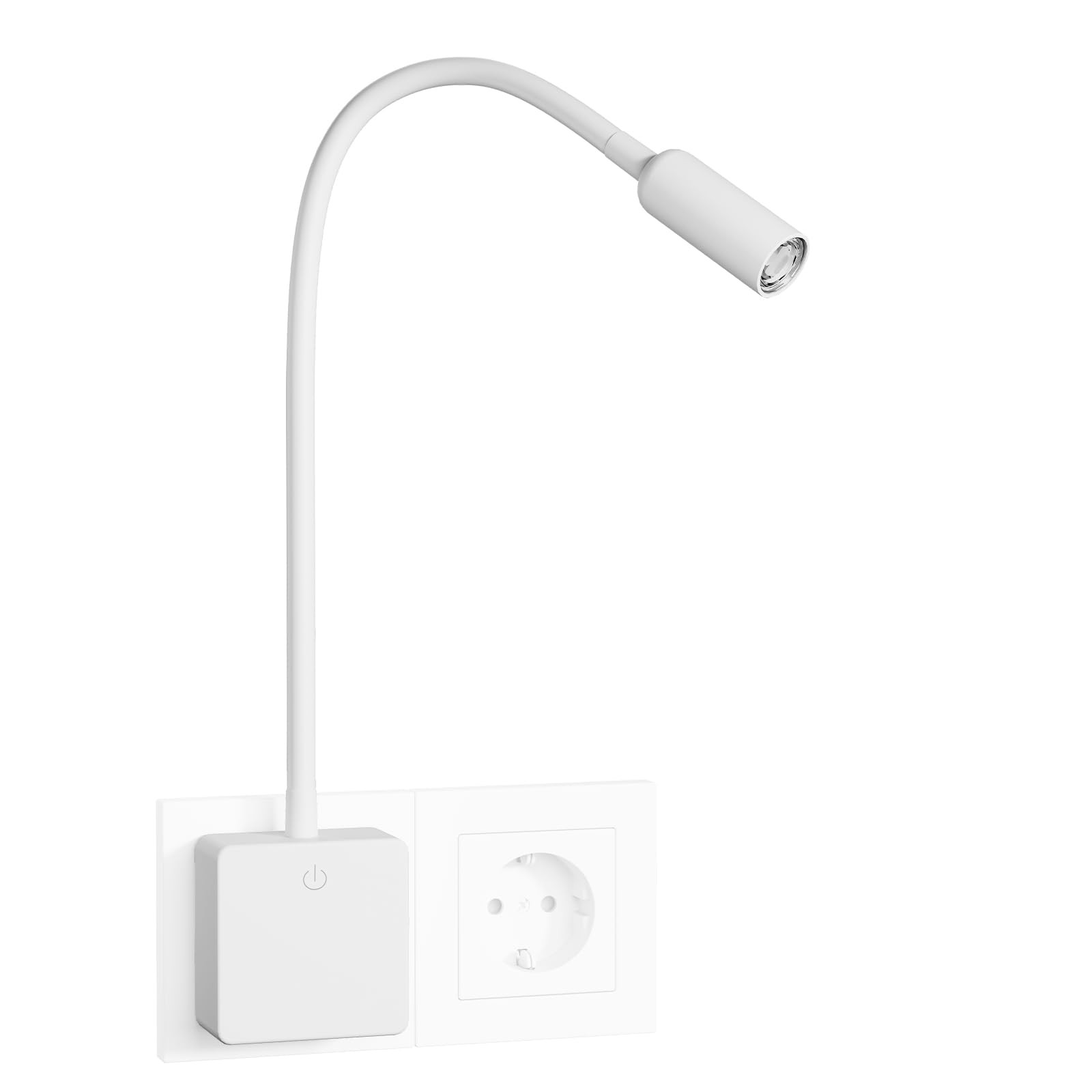 Applique murale LED chambre chevet lecture flexible blanche luminaire de nuit