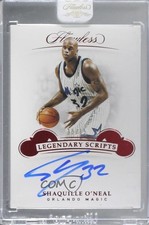 2018 Panini Flawless Legendary Scripts Ruby 15/15 Shaquille O'Neal Auto HOF 3d3