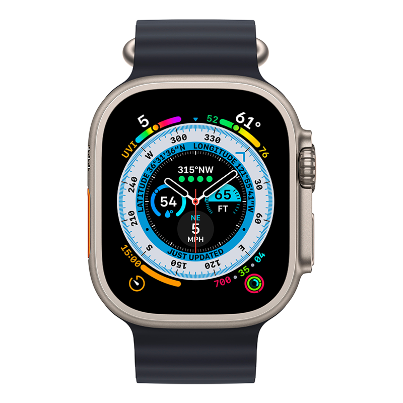 Apple Watch Ultra 49mm Cellular Titanium Case w/ Midnight Ocean