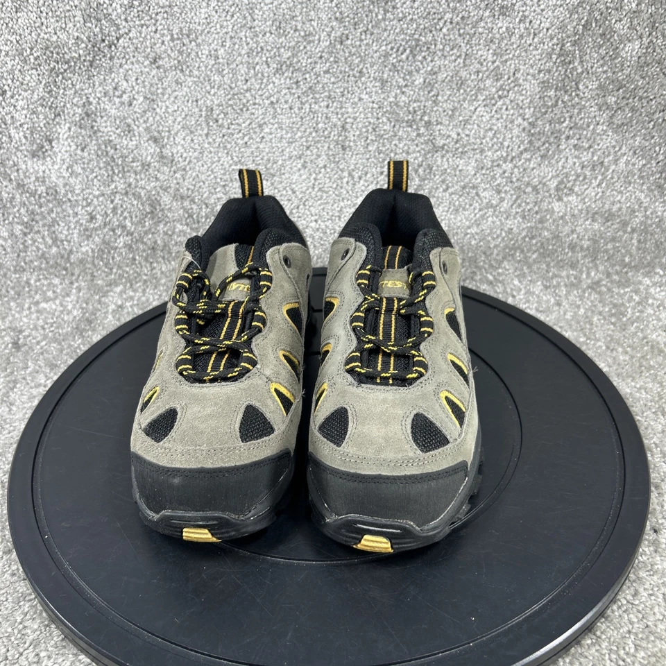 Zapatos Hytest para mujer talla 5 M punta de acero trabajo gris cuero negro antideslizantes Foto 2 de 4