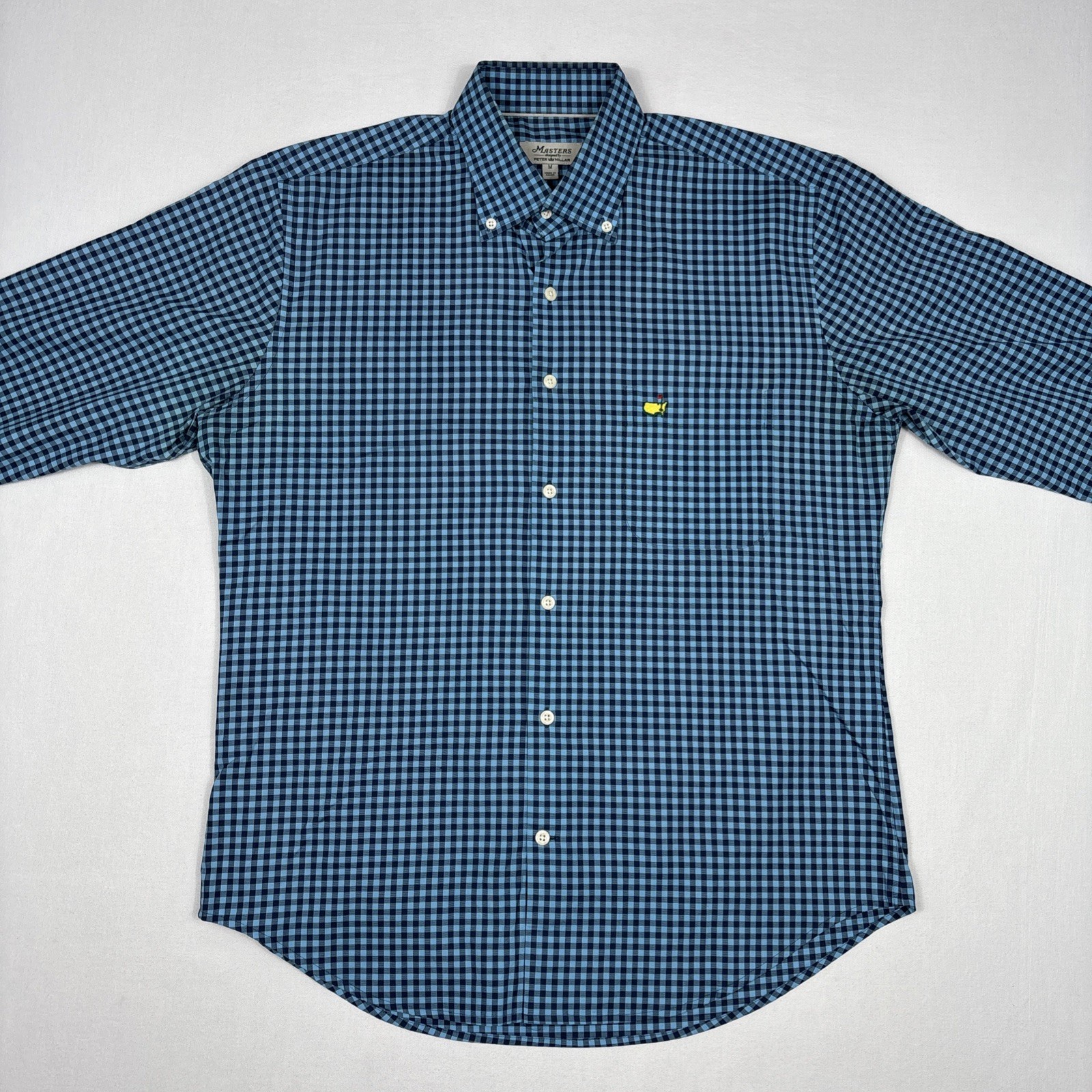 Masters Peter Millar Button Down Men's Medium Blu… - image 2