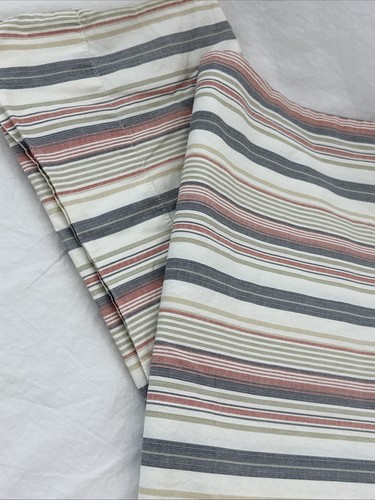 TOMMY BAHAMA King Set 2 Pillowcases 20 X 36 Inch Cotton Stripe Gray Green Orange - Picture 4 of 9
