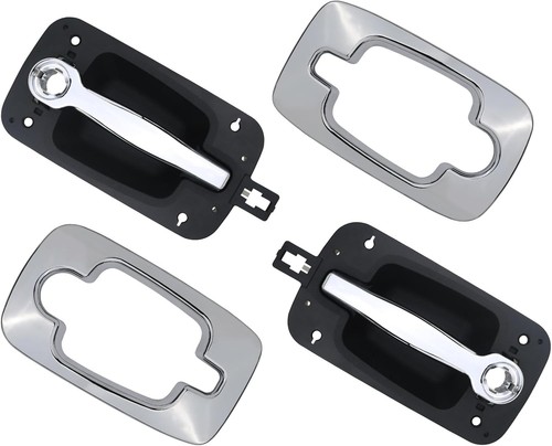 Chrome Exterior Door Handles with Bezels for International Truck 4100–8600 Cab - Picture 5 of 5