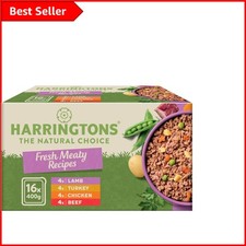 16x400g Meaty Wet Dog Food Pack - Healthy Grain-Free Choice for All Dogs 4.06 per kilo