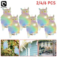Reflective Birds Deterrent Scarer Keep Away Repellent Hanging Fake Owl Decoy