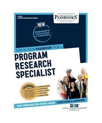 Program Research Specialist [C-3200]: Passbooks Study Guide Volume 3200, Nationa