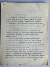 Ephemera: Ally Sheedy 1978 Interview Draft  One Of A Kind (15 Pages) War Games