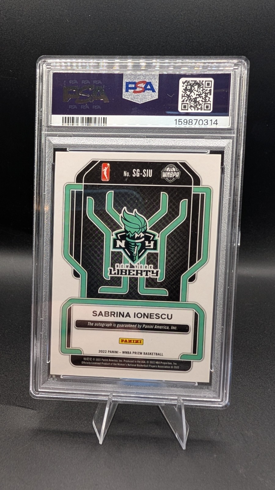 2022 Panini Prizm WNBA - Signatures Sabrina Ionescu #SGSIU (AU) view 2