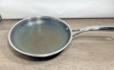 HEXCLAD 10" Hybrid Fry Pan Stainless Steel Non-Stick Frying Pan (No Lid)