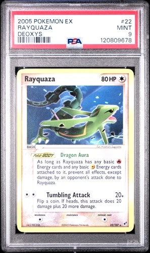 2005 Pokemon Ex Deoxys #22 Rayquaza Deoxys PSA 9