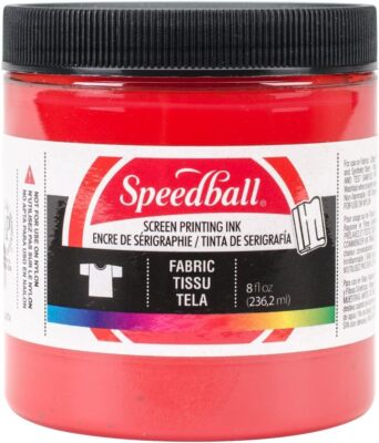 Red Speed Ink Speedball 8Oz Red Liquid Ink For Fabric Paper Screen Printing Vibrant ...