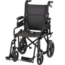 NOVA Medical Products Lightweight Transport Chair with 12" Rear Wheels,...
