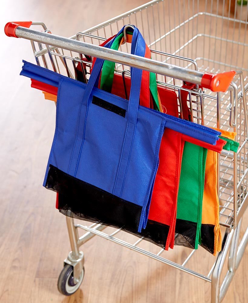 4-Piece Shopping Trolley Bags Organizer Set Australia