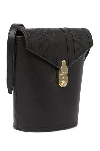 Calvin Klein Lock Leather Small Bucket Bag - Picture 3 of 3