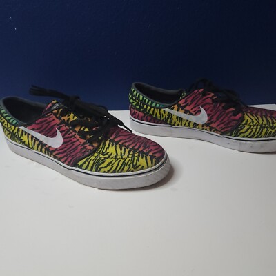 Nike Sb Zoom Stefan Janoski Men's Size 10.5 Canvas Tiger Pack Volt 615957-713
