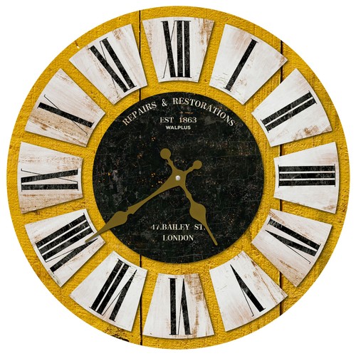 30CM Large Wall Clock Numerals Indoor Home Big Round Open Face Garden Vintage - Picture 47 of 126